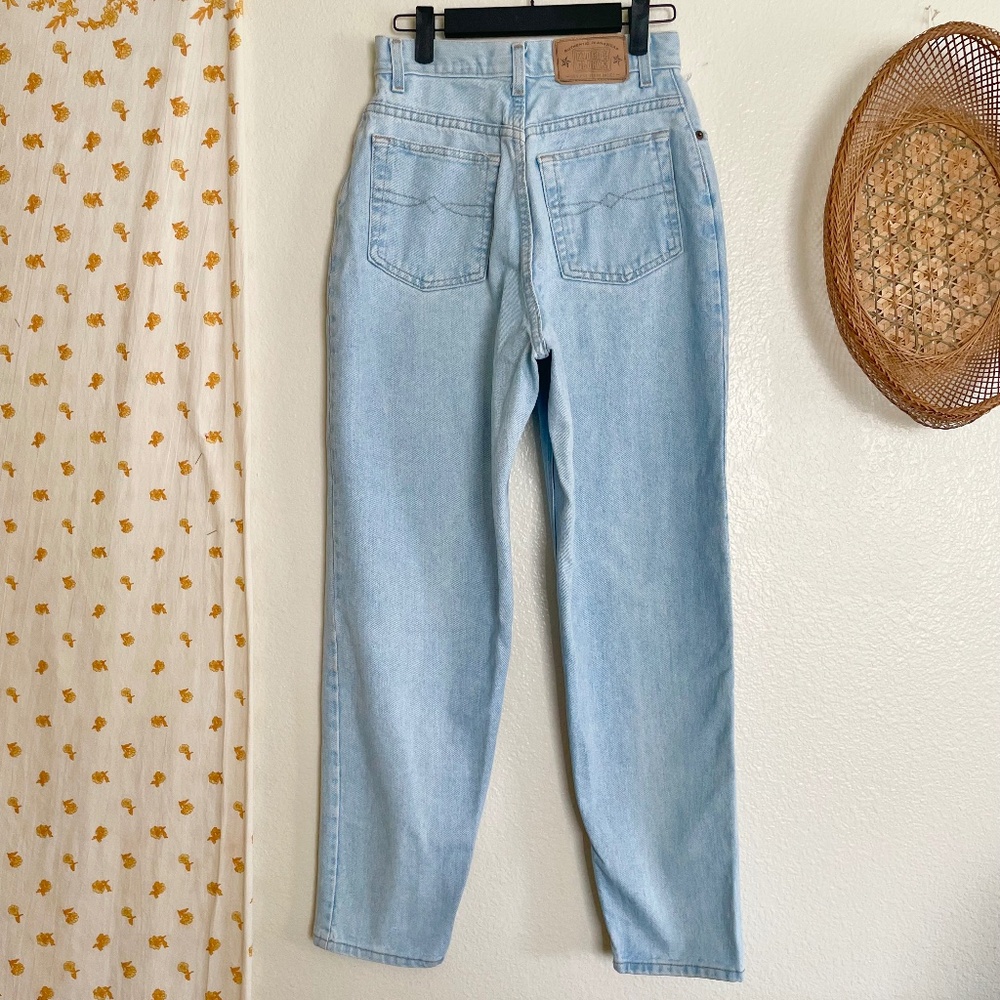 Vintage 90s Faded Glory High Rise Mom Jeans USA Made Light Wash Size 8